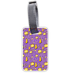 Pattern-purple-cloth Papper Pattern Luggage Tag (one Side) by nateshop