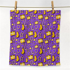 Pattern-purple-cloth Papper Pattern Face Towel by nateshop