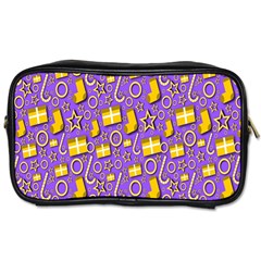 Pattern-purple-cloth Papper Pattern Toiletries Bag (one Side) by nateshop