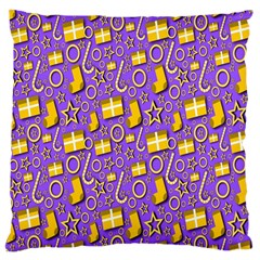 Pattern-purple-cloth Papper Pattern Large Cushion Case (one Side) by nateshop