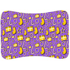 Pattern-purple-cloth Papper Pattern Velour Seat Head Rest Cushion by nateshop