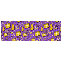 Pattern-purple-cloth Papper Pattern Banner And Sign 9  X 3 