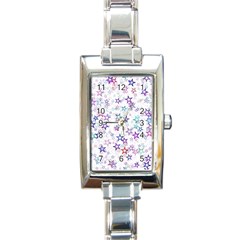 Christmasstars Rectangle Italian Charm Watch by kyorashop23