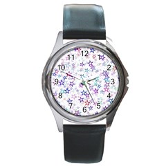 Christmasstars Round Metal Watch by kyorashop23