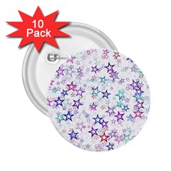 Christmasstars 2 25  Buttons (10 Pack) 