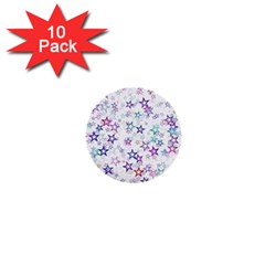 Christmasstars 1  Mini Buttons (10 Pack) 