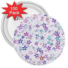 Christmasstars 3  Buttons (100 Pack) 