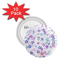 Christmasstars 1 75  Buttons (10 Pack)