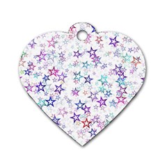 Christmasstars Dog Tag Heart (one Side)