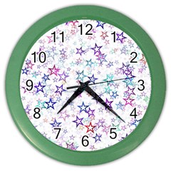 Christmasstars Color Wall Clock