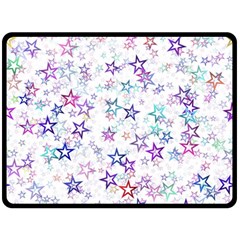 Christmasstars Fleece Blanket (large)  by kyorashop23