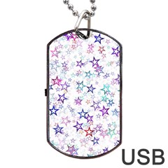 Christmasstars Dog Tag Usb Flash (one Side)