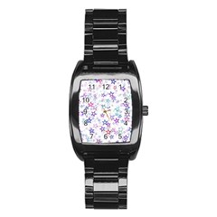 Christmasstars Stainless Steel Barrel Watch