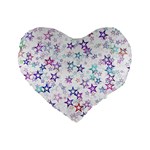 Christmasstars Standard 16  Premium Flano Heart Shape Cushions Front