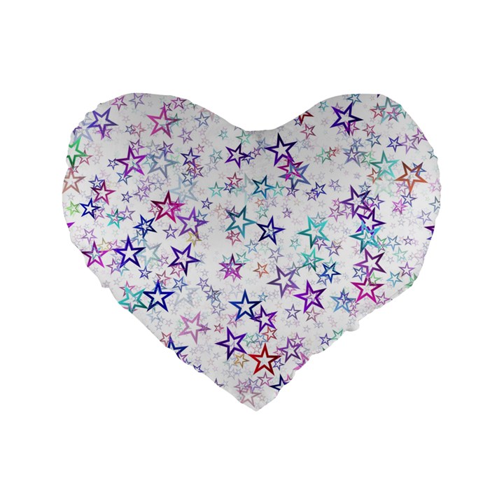 Christmasstars Standard 16  Premium Flano Heart Shape Cushions