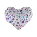 Christmasstars Standard 16  Premium Flano Heart Shape Cushions Back