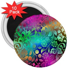 Flower Nature Petal  Blossom 3  Magnets (10 pack) 