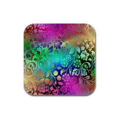 Flower Nature Petal  Blossom Rubber Square Coaster (4 Pack) by Ravend