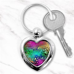 Flower Nature Petal  Blossom Key Chain (heart)