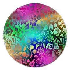 Flower Nature Petal  Blossom Magnet 5  (Round)