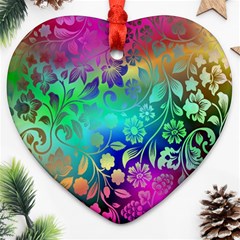 Flower Nature Petal  Blossom Heart Ornament (two Sides)