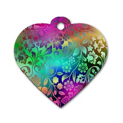 Flower Nature Petal  Blossom Dog Tag Heart (one Side)