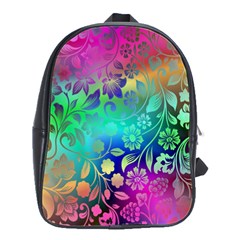 Flower Nature Petal  Blossom School Bag (large)