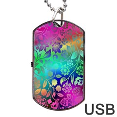 Flower Nature Petal  Blossom Dog Tag Usb Flash (one Side)