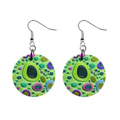 Blob Ring Circle Abstract Mini Button Earrings