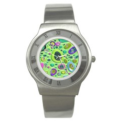 Blob Ring Circle Abstract Stainless Steel Watch by Wegoenart