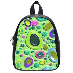 Blob Ring Circle Abstract School Bag (Small)