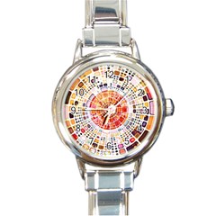 Internet Data Storage Online Round Italian Charm Watch