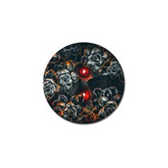 Abstract Flora Floral Flower Pattern Golf Ball Marker by Wegoenart