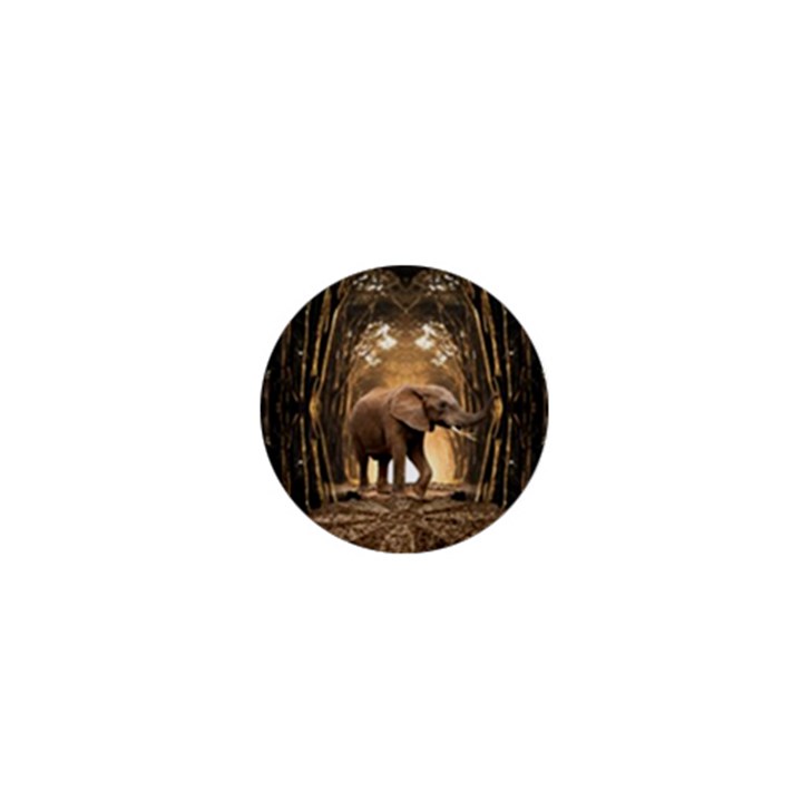 Sculpture Travel Outdoor Nature Elephant 1  Mini Buttons