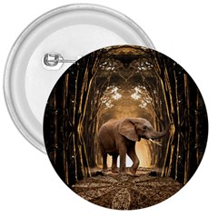 Sculpture Travel Outdoor Nature Elephant 3  Buttons by Wegoenart