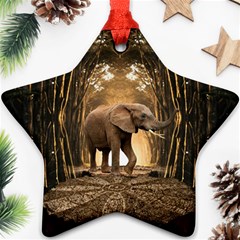 Sculpture Travel Outdoor Nature Elephant Ornament (star) by Wegoenart