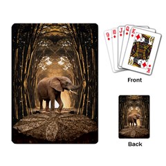 Sculpture Travel Outdoor Nature Elephant Playing Cards Single Design (rectangle) by Wegoenart