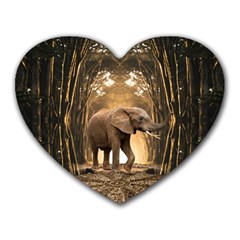 Sculpture Travel Outdoor Nature Elephant Heart Mousepads by Wegoenart