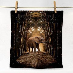 Sculpture Travel Outdoor Nature Elephant Face Towel by Wegoenart