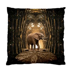 Sculpture Travel Outdoor Nature Elephant Standard Cushion Case (two Sides) by Wegoenart