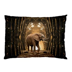 Sculpture Travel Outdoor Nature Elephant Pillow Case by Wegoenart