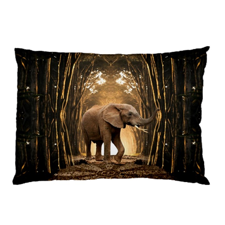 Sculpture Travel Outdoor Nature Elephant Pillow Case