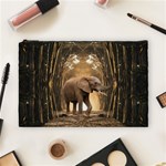 Sculpture Travel Outdoor Nature Elephant Cosmetic Bag (Large) Front