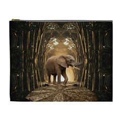 Sculpture Travel Outdoor Nature Elephant Cosmetic Bag (xl) by Wegoenart