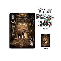 Sculpture Travel Outdoor Nature Elephant Playing Cards 54 Designs (mini) by Wegoenart