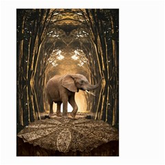 Sculpture Travel Outdoor Nature Elephant Small Garden Flag (two Sides) by Wegoenart