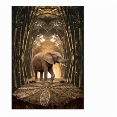 Sculpture Travel Outdoor Nature Elephant Large Garden Flag (two Sides) by Wegoenart