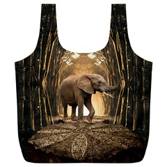 Sculpture Travel Outdoor Nature Elephant Full Print Recycle Bag (xl) by Wegoenart