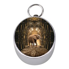 Sculpture Travel Outdoor Nature Elephant Mini Silver Compasses by Wegoenart