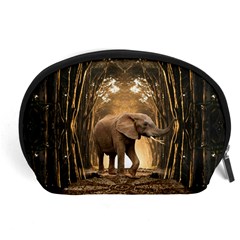 Sculpture Travel Outdoor Nature Elephant Accessory Pouch (large) by Wegoenart